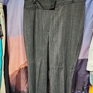Chico's Dark Gray Pinstripe Dress Pants